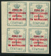 Spanish Morocco 77 Block/4,MNH.Michel 77. Overprinted In Red,1921. - Morocco (1956-...)