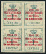 Spanish Morocco 77 Block/4,MNH.Michel 77. Overprinted In Red,1921. - Marokko (1956-...)