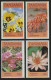 Tanzania 315-318, 318a Sheet, MNH. Mi 324-327, Bl.57 Indigenous Flowers, 1986. - Tanzania (1964-...)