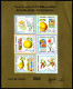 Tunisia 566a, 566a Imperf, MNH. Mi 761-766 Bl.6A-6B. Fruits, Flowers, Folklore. - Tunisia