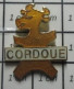 SP09 Pin's Pins / Beau Et Rare / THEME : ANIMAUX / VACHE CUIR CORDOUE - Animals