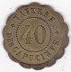 75 Paris . Jeton En Laiton , Taverne Des Capucines 40 Centimes - Monetary / Of Necessity