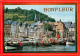 14 - Honfleur - Les Bateaux De Pêche à Quai Dans L'avant-port Et La Lieutenance. A Gauche, Les Façades Typiques Du Quai  - Honfleur