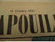 WWI Rare Journal Le Crapouillot (né  dans Les Tranchées ) Format 25 Cm  X 33 Cm  - 16 Octobre  1924   Bon état - Französisch