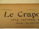 WWI Rare Journal Le Crapouillot (né  dans Les Tranchées ) Format 25 Cm X 33 Cm - N°10 -15 Aout 1919 - très Bon état - French