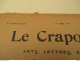 WWI Rare Journal Le Crapouillot  ( Né  Dans Les Tranchées ) Format 25 Cm X 33 Cm N° 2 -15 Avril 1919 -  Tres Bon Etat - French