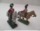 Militaire -  2 Petits Cavaliers En Plomb  H 4,5  Sur 4 Cm 5 De Long  - Jouet Du Début 20 Em - Toy Memorabilia