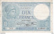 Billet France    10 Francs Minerve   Ce Billet A Circulé  Juste  2 Trous D'epingle - 10 F 1916-1942 ''Minerve''