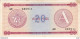 Cuba 20 Veinte  Pesos Certificado De  Divisa - Kuba