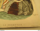 Delcampe - Gravure  Sous Verre  - Cadre En Bois 20/26 Cm  - Gravure  De Mode En Couleurs  - La  Corbeille  Janvier 1859 - Glas & Kristal