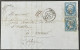 Lettre 22 X2 LGC 85 Amiens Somme (76) (PD Rouge) à Namur Belgique France Par AMBT Midi 11 16.04.64 France – Kdomi - 1849-1876: Klassik