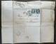 Lettre YT 22 X2 DS1 R. Faubourg St Martin (PD Rouge) à Namur Belgique France Par Erquelines 30.10.62 France – Kdomi - 1849-1876: Période Classique