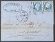 Lettre YT 22 X2 Paris étoile 4 Rue D'Enghien (PD Rouge) à Namur Belgique France Par Erquelines 22.11.63 France – Kdomi - 1849-1876: Classic Period