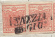 1786  -LOMBARDO VENETO - Lettera "con Campione"  Del 1851 ? Da Venezia A Milano Con Coppia C. 15 + 15 Rosso Vermiglio - Lombardo-Venetien