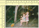 REAL PHOTO Cute Little Girls Kids Petit Fillettes  Old  Photo Snapshot - Anonymous Persons