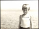 Boy  On Beach Old Photo 12x9 Cm #41293 - Anonymous Persons