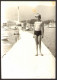Boy   On Beach  Old Photo 7x11 Cm #41299 - Personnes Anonymes