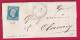 N°14 PC 2025 MONCEAUX LE COMTE CAD TYPE 22 NIEVRE POUR CLAMECY INDICE 13 LETTRE - 1849-1876: Classic Period