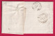 N°14 BLEU LAITEUX PC 406 BLANGY SUR BRESLE SEINE INFERIEURE OR EN BLEU COURVAL POUR CLERMONT FERRAND PUY DE DOME LETTRE - 1849-1876: Période Classique