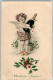 39866811 - Engel Sekt Stechpalme Mistelzweige M.Munk Nr.523 - New Year