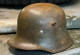 WW1 German M,16 Steel Helmet - (Mod.1916 Stahlhelm) - Afghan Used - Size ET 64 - Headpieces, Headdresses