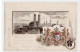39044411 - Muenchen, Passepartoutkarte Mit Frauenkirche Und Stadtwappen Gelaufen Von Ca. 1900 Kleiner Knick Unten Links - Muenchen