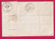 N°60 GRANDE CASSURE LOSANGE 20 AIGUEBELLE SAVOIE CAD GARE DE CHAMBERY AU DOS CONVOYEUR STATION LES MARCHES LETTRE - 1849-1876: Classic Period