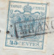 1789 - LOMBARDO VENETO - Involucro .del 1850 Da Milano A Venezia Con Cent. 45 Azzurro Chiaro - 1a Tiratura - - Lombardo-Venetien