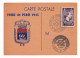 Carte Postale 1945 Foire De Paris Timbre N°338 Souvenir De Jean Mermoz 3F - Covers & Documents