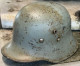 WW1 German M.18 Steel Helmet – (Mod.1918 Stahlhelm) – Afghan Used - Rare Size 66 - Casques & Coiffures