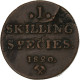 Norvège, Carl XIV, Skilling, 1820, Bronze, TB+ - Norvège