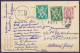 EP CP 40c Lilas (type N°479) + N°675+678A Càd HERBESTHAL /11-7-1945 Pour ATHENES Grèce - Cachets Censures Belge Et Grecq - Guerre 40-45 (Lettres & Documents)