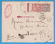 LETTRE RECOMMANDEE DE 1904 - PARIS POUR NIMES - 10 ET 30 C. MOUCHON - VIGNETTE DELETTREZ PARIS, PARFUMERIE - 1900-02 Mouchon