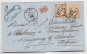 FRANCE N°23 X2 LETTRE COVER GC 3103 TYPE 15 REIMS 29 OCT 1863 MARNE LETTRE POUR BELGIQUE - 1849-1876: Classic Period