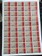 Vietnam South Sheet Stamps Before 1975(25$ Not Issued 1975) 1 Pcs 50 Stamps Quality Good - Viêt-Nam