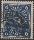 Deut. Reich: 1922, Mi. Nr. 228, Freimarke: 6 Pfg. Posthorn, Mit Perfin / Lochung.   Gestpl./used - Used Stamps