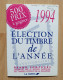 France - Grand Concours Organisé Par La Poste - Élection Du Timbre De L'année 1994 - Avec Réponse T - Documents De La Poste