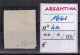 ARGENTINA 1861 N°4A S.G. LETTERA  "G" ARGENTINA CHIUSA VARIANTE FIRMATO AL RETRO - Unused Stamps