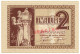 2 LIRE SPECIMEN OCCUPAZIONE TEDESCA DELLA PROVINCIA DI LUBJANA 28/11/1944 QFDS - Occupation Alliés Seconde Guerre Mondiale