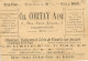 06 VILLEFRANCHE, Petit Calendrier (11,5 X 8,5 Cm) Année 1884 édité Par Ch. Cortay Ainé, 5 Rue Saint-Jacques Villefranche - Formato Piccolo : ...-1900