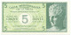 5 DRACME CASSA MEDITERRANEA DI CREDITO PER LA GRECIA 1941 FDS-/FDS - Andere & Zonder Classificatie