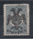 ALBANIA TURKEY STAMP WITH ALBANIAN TWO HEADED BLACK EAGLE "SHQIPENIA" 1913 USED - Albanie