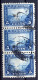 Z3786 USA STATI UNITI D'AMERICA 1913 San Francisco Exhibition 5 C., CU 279, Dent, 10, Striscia Di Tre Usata, Valore Di C - Used Stamps