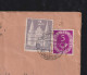 BRD Bund 1952 Einschreiben Mischsendung Luftpost 2DM + 5Pf Posthorn WUPPERTAL RONSDORF X SAO PAULO Brasilien - Covers & Documents