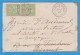 LETTRE PAIRE TIMBRES TYPE SAGE DE MADAGASCAR - OBLITERATION REUNION A MARSEILLE LV N° 4 DU 7 AOUT 1907 - Covers & Documents