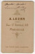 CARTE CDV - Edit. A. LEZER Marseille - Portrait De Emma Jourday - Tirage Aluminé 19 ème - Taille 63 X 104 - Old (before 1900)
