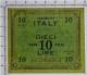 10 LIRE OCCUPAZIONE AMERICANA IN ITALIA BILINGUE FLC A-A 1943 A FDS-/FDS - Allied Occupation WWII