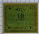 10 LIRE OCCUPAZIONE AMERICANA IN ITALIA MONOLINGUA BEP 1943 QFDS - 2. WK - Alliierte Besatzung