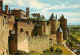 11 - Carcassonne - La Cité Médiévale - L'entrée Principale De L'ouest. Au Premier Plan, Tour Du Petit Canissou; Au Secon - Carcassonne