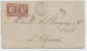 LA REUNION - 1877 - PAIRE CERES 10c Sur LETTRE 2° ECH De SAINTE-ROSE (TRES RARE) => ST DENIS - Ceres